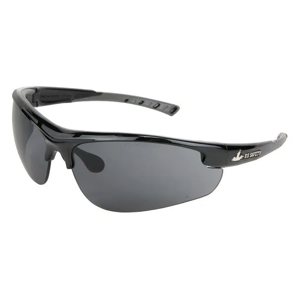 DM1212PF MCR Safety Dominator DM2 Series Safety Glasses, Gray Lens, Black Frame