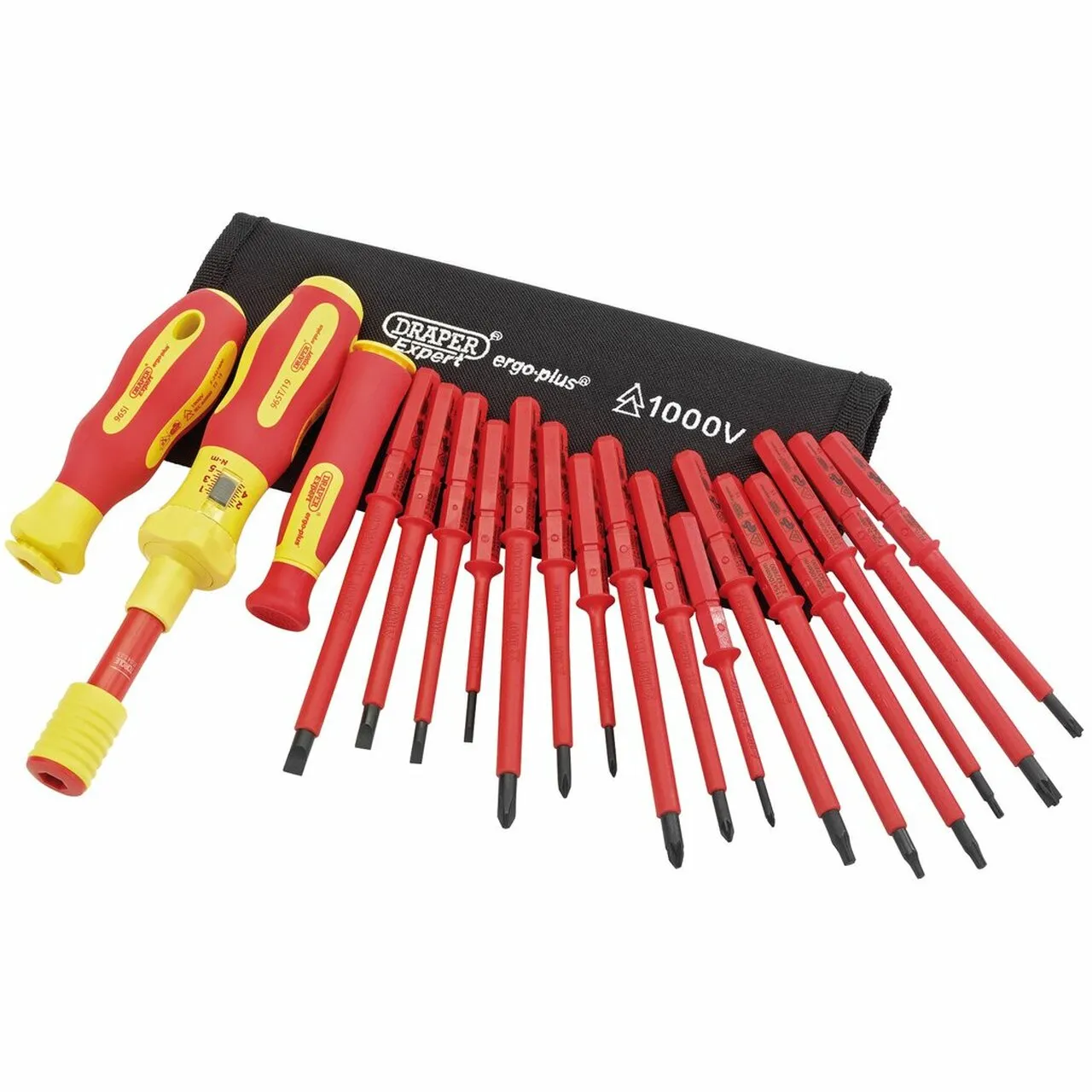 Draper 81762 XP1000® VDE Interchangeable Torque Screwdriver Set (19 Piece)