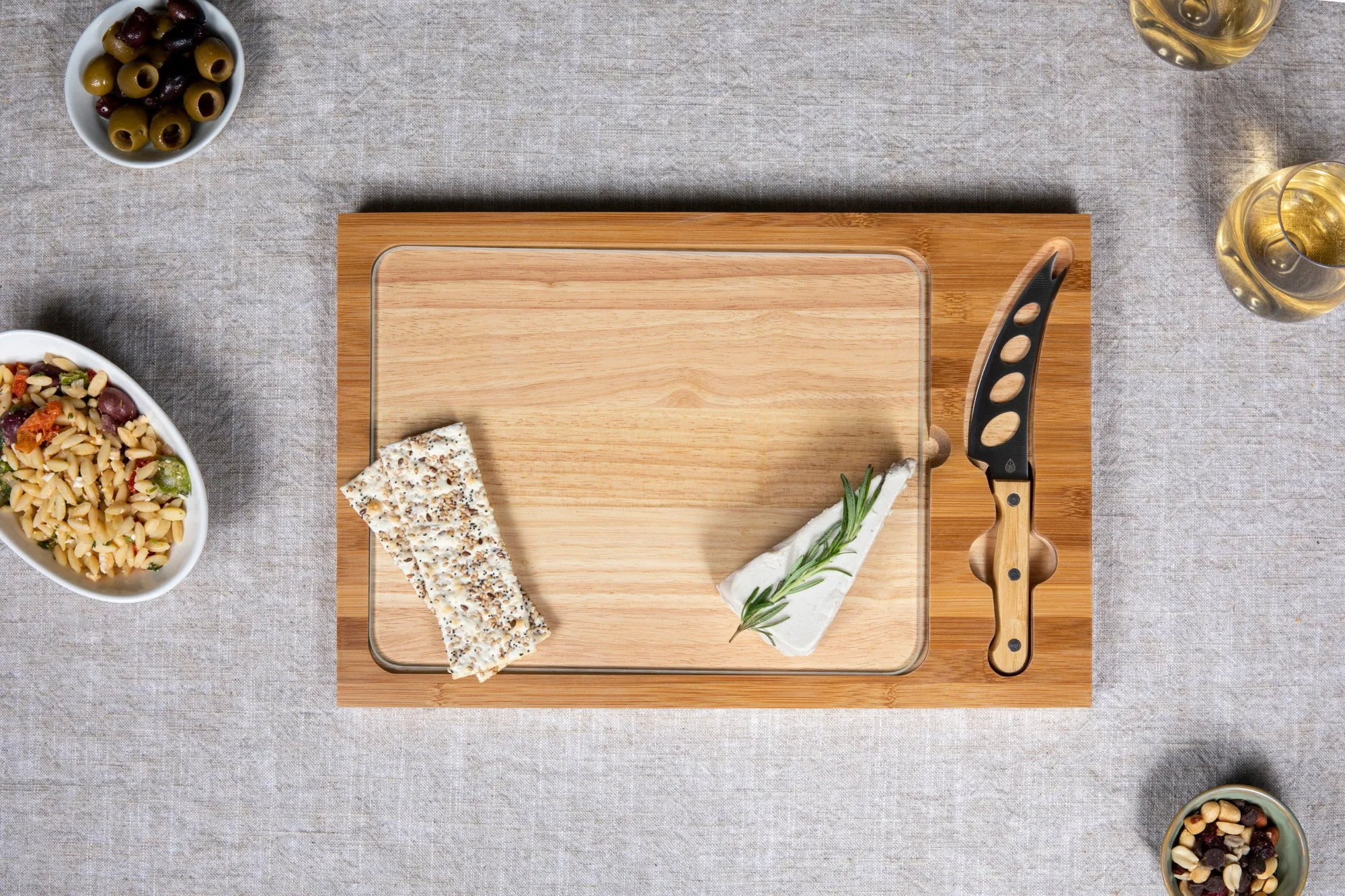 Edmonton Oilers Hockey Rink - Icon Glass Top Cutting Board & Knife Set