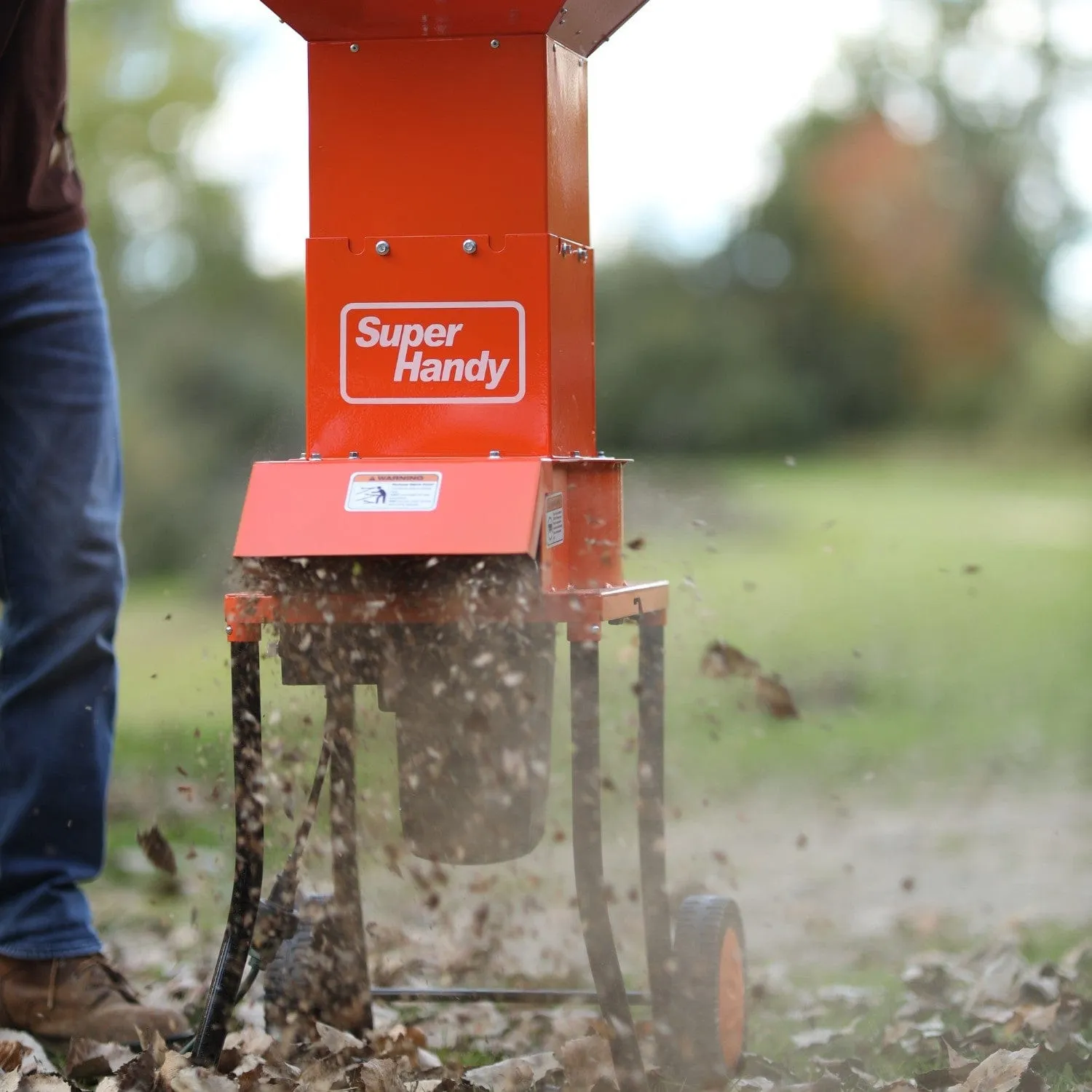 Electric Leaf Mulcher - 120V Corded, 11"  Heavy Duty Blades, Steel Housing Body