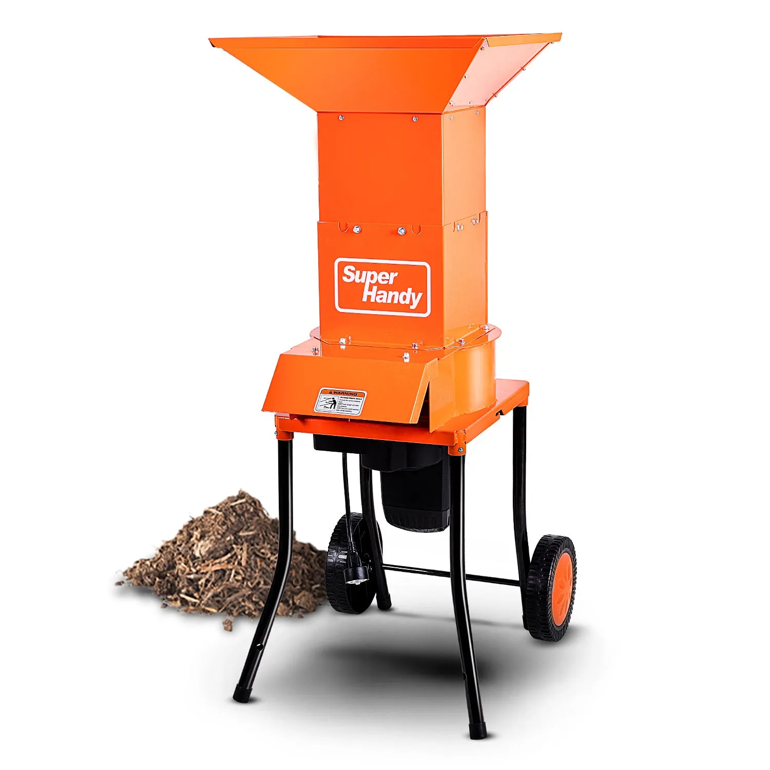 Electric Leaf Mulcher - 120V Corded, 11"  Heavy Duty Blades, Steel Housing Body