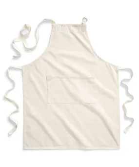 Fairtrade cotton adult craft apron | Natural