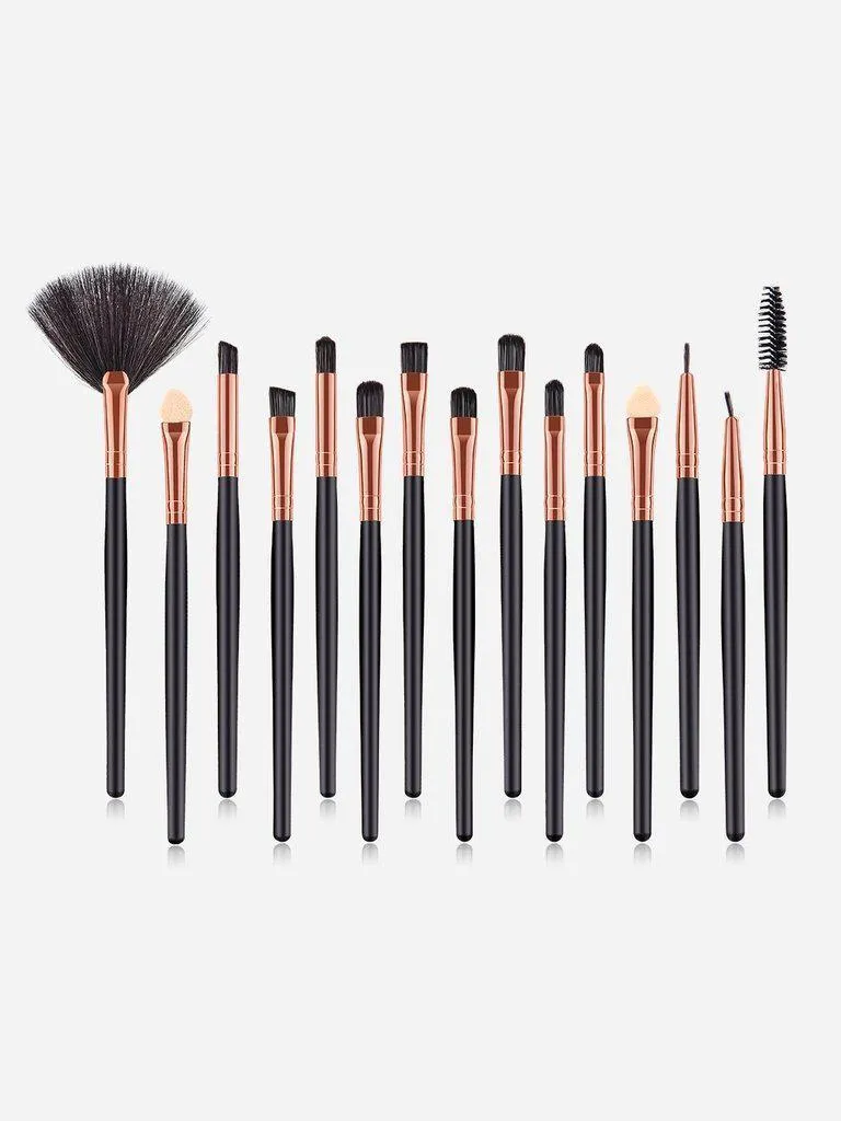 Fan Shaped Makeup Brush 15pcs