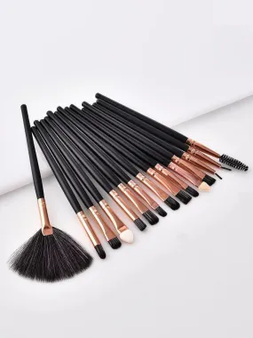 Fan Shaped Makeup Brush 15pcs