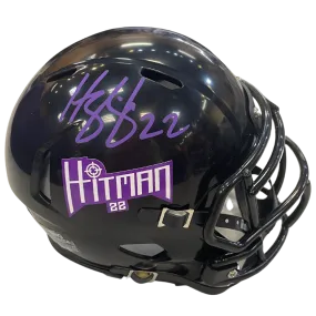 Harrison Smith Autographed Fan HQ Exclusive Hitman Mini Helmet (Numbered Edition - Purple Autograph)