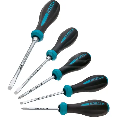 Hazet 802/5 Slot 0.8x4-1.2x6.5 Cross Recess PH1-PH2 HEXAnamic Screwdriver Set