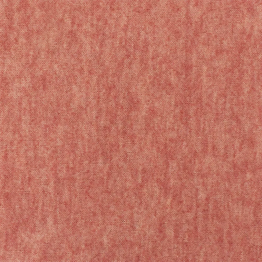 Heather Warm Coral-Beige Stretch Brushed Jersey Knit Fabric