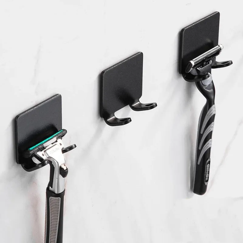 Hole-free Shaver Rack Storage Hook Wall