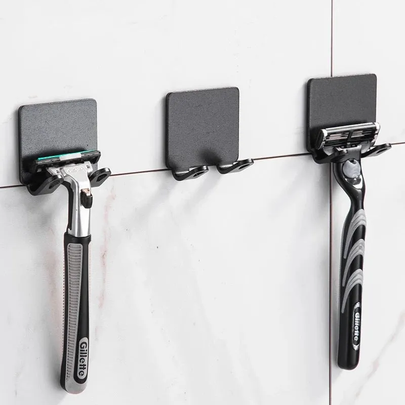 Hole-free Shaver Rack Storage Hook Wall