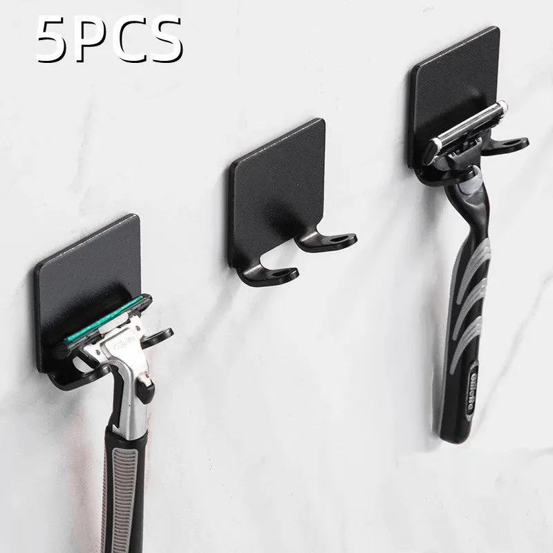 Hole-free Shaver Rack Storage Hook Wall