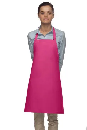 Hot Pink Deluxe Bib Adjustable Apron (No Pockets)