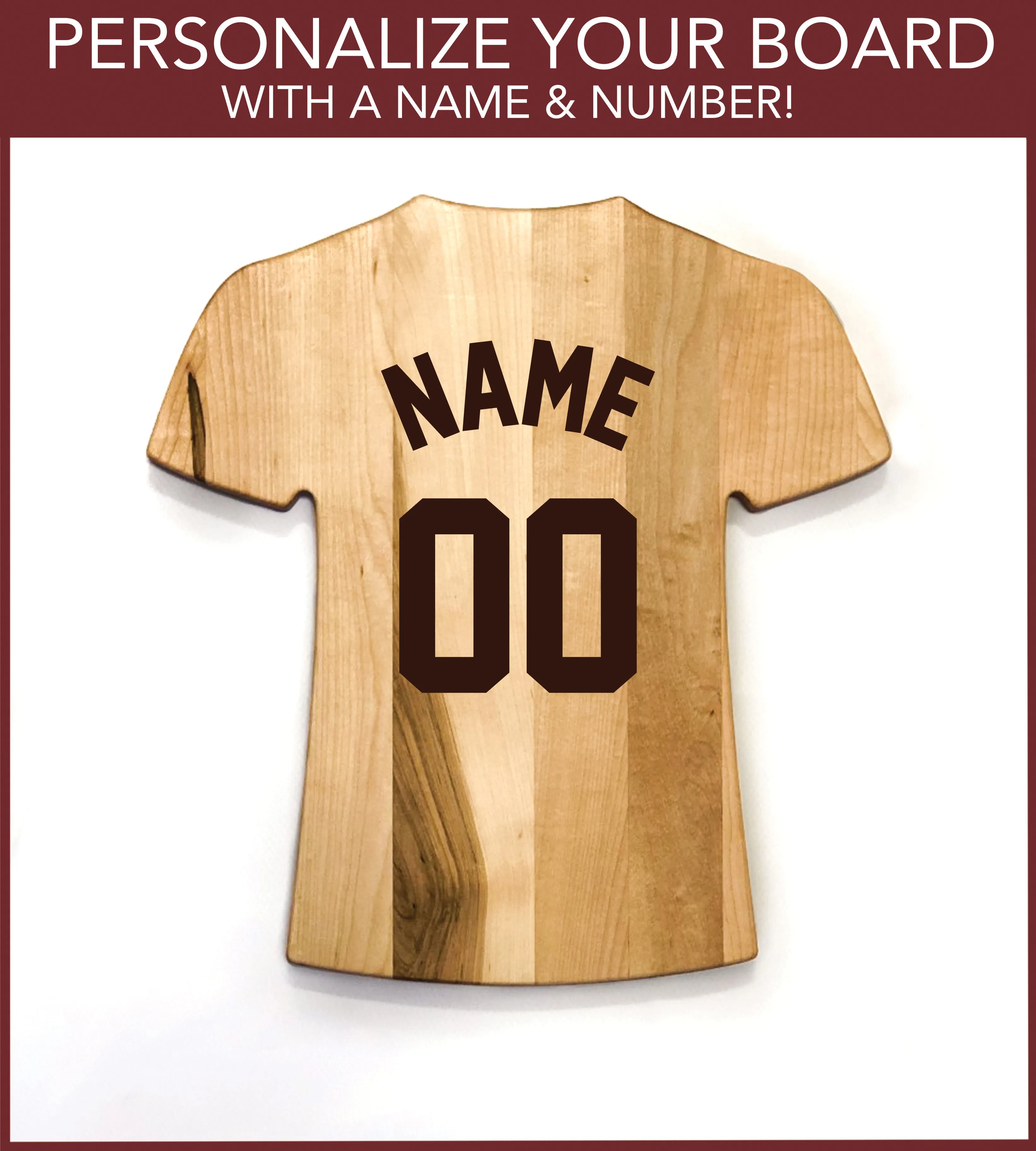 Houston Astros Team Jersey Cutting Board | Customize With Your Name & Number | Add a Personalized Note