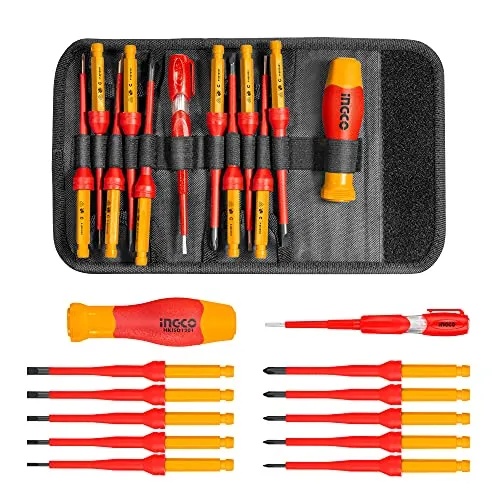 Ingco 10 Pcs interchangeable Insulated screwdriver set HKISD1008