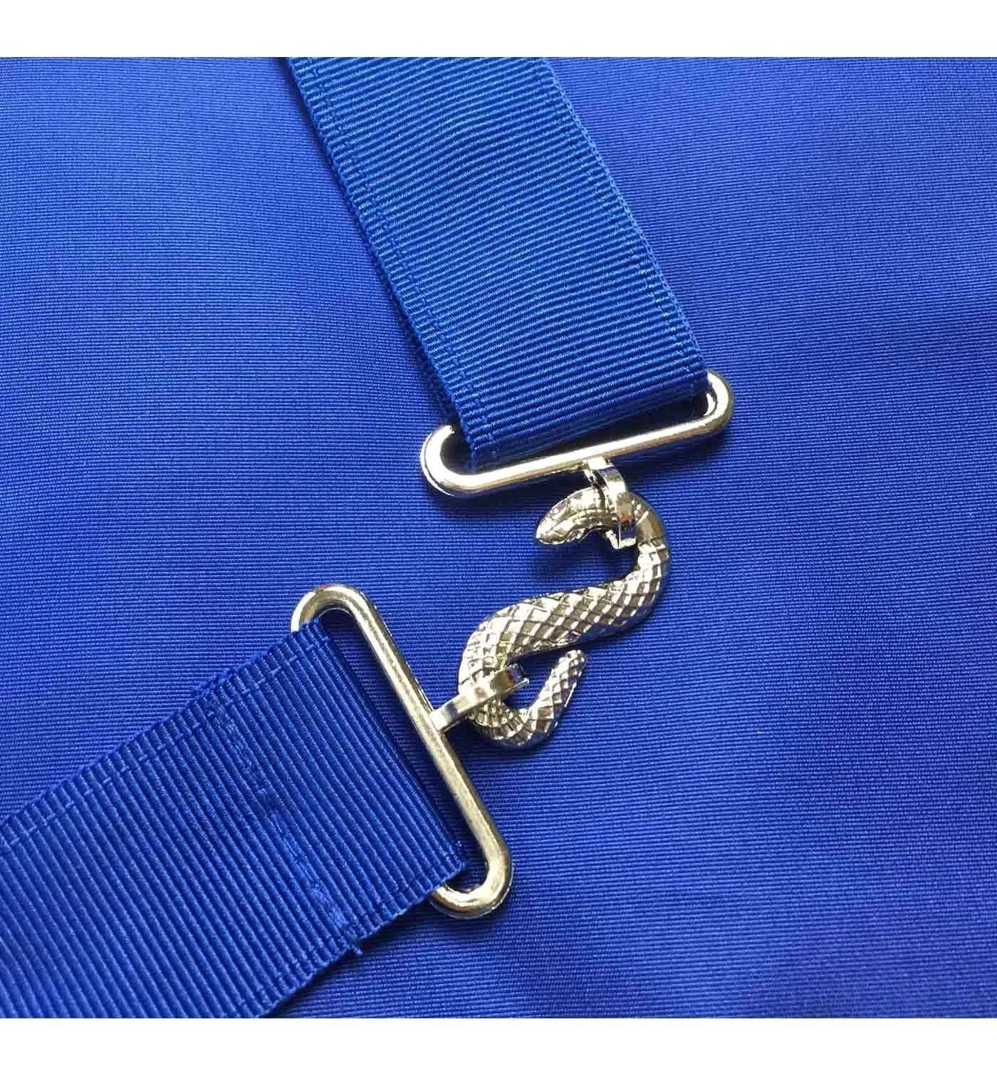 Junior Steward Blue Lodge Officer Apron - Royal Blue Wreath Embroidery