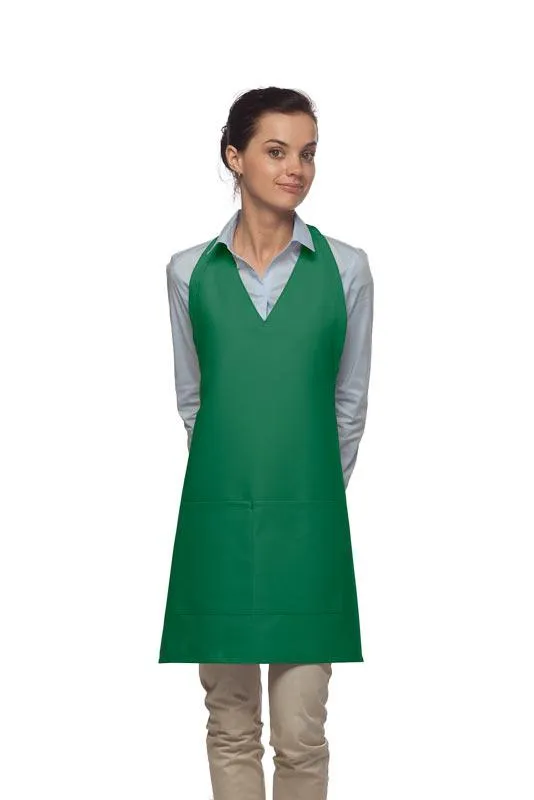 Kelly Deluxe V-Neck Tuxedo Apron (2 Pockets)