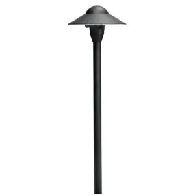 Kichler 15470BKT 12V Cast Brass 6" Dome Path Light Textured Black