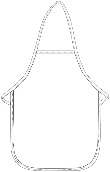 Kid's XL Bib Apron (No Pockets)