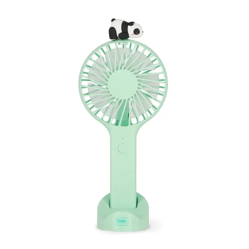 Legami Rechargeable Portable Fan With - Mini Fan - Panda