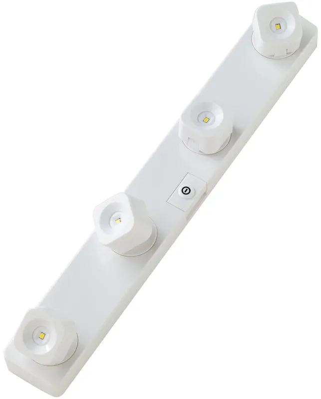 Light It 30037-308 FastTrack Light, AA Battery, Alkaline Battery, 4-Lamp, LED Lamp, 55, 4000 K Color Temp, White :CD: QUANTITY: 1