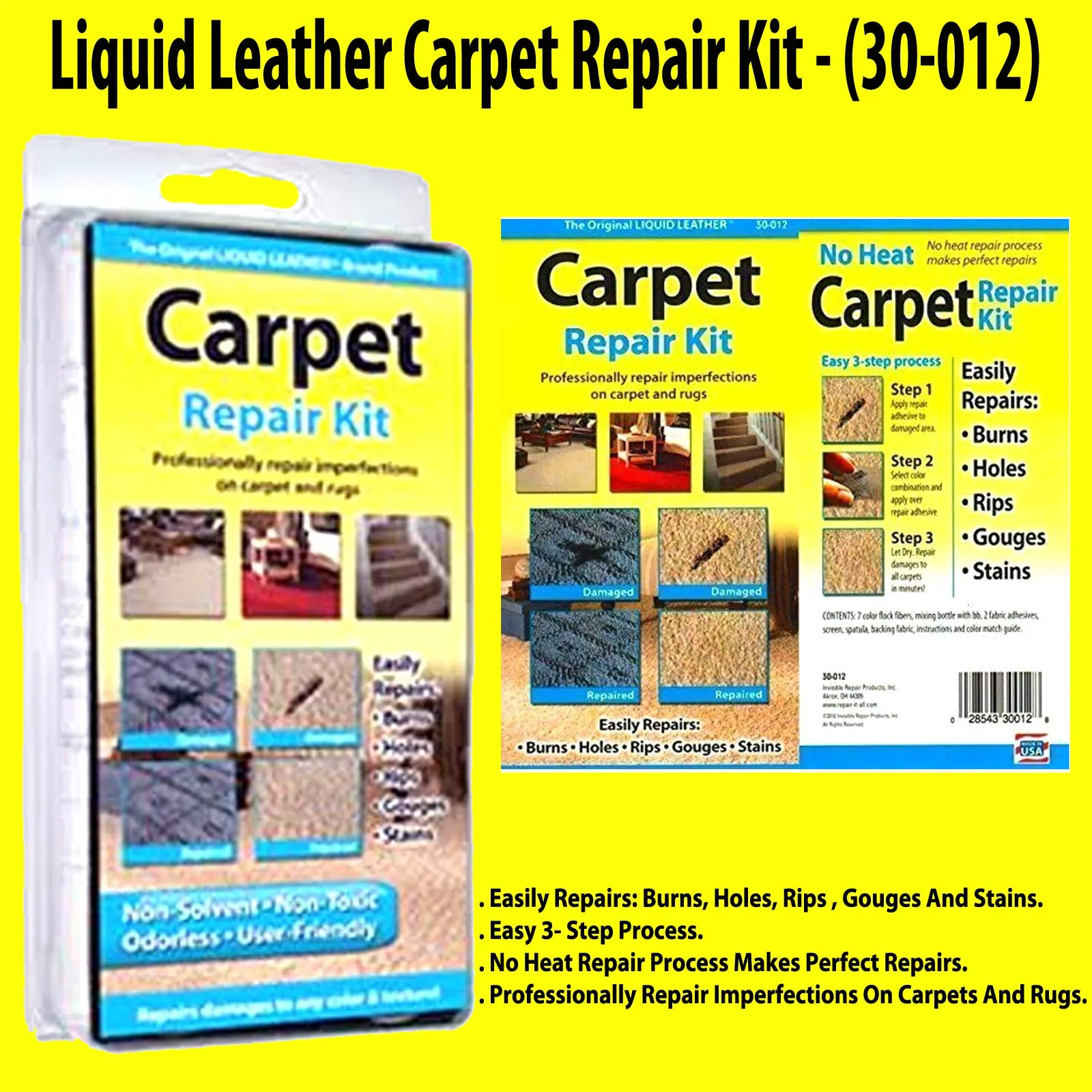 Liquid Leather Carpet Repair Kit - (30-012)