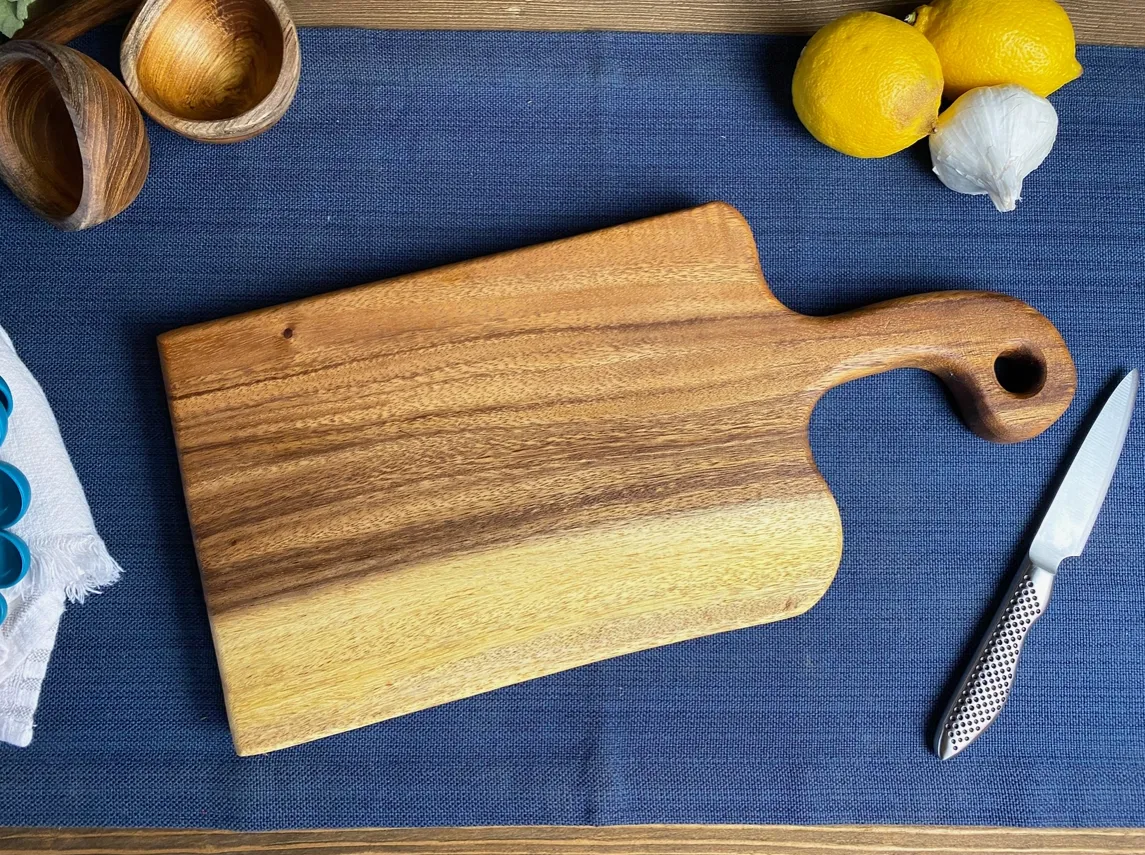 Live Edge Walnut Cutting Board with Handle