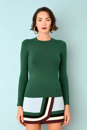 Lush Green EcoMerino Long Sleeve Crew Neck