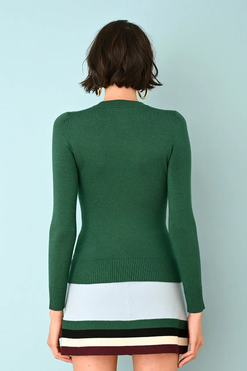 Lush Green EcoMerino Long Sleeve Crew Neck