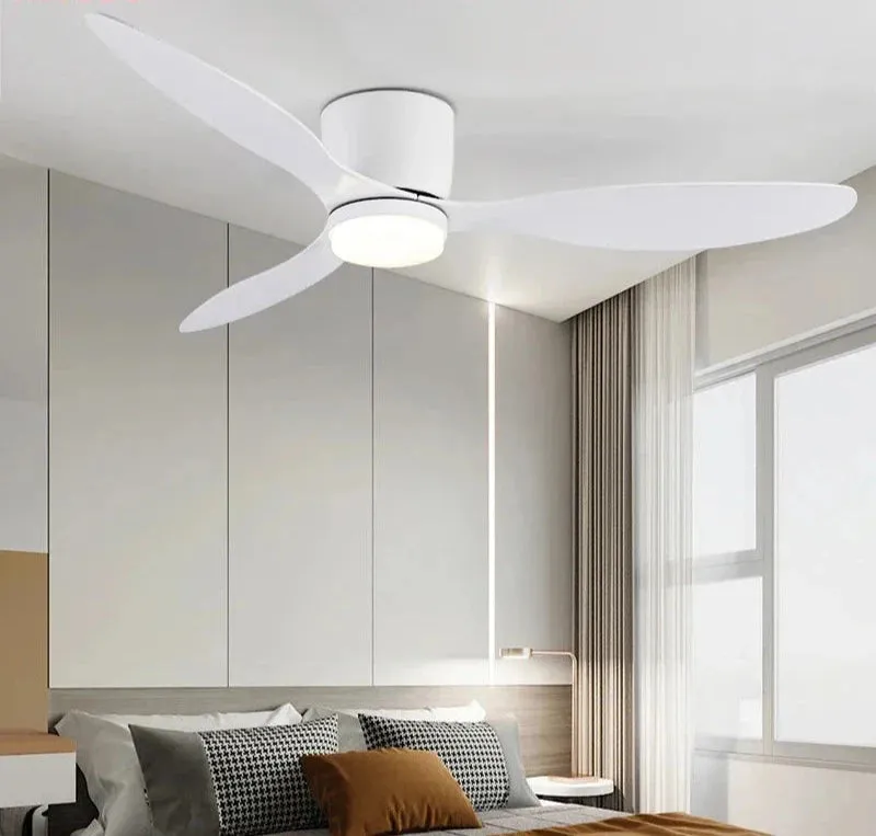 Lux Eco Flush Mount Ceiling Fan with Light