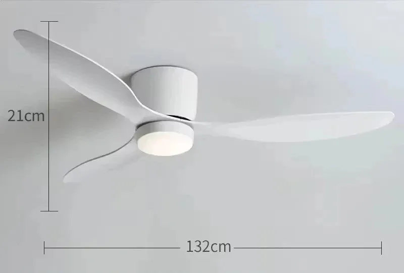 Lux Eco Flush Mount Ceiling Fan with Light