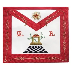 Masonic Scottish Rite Apron - AASR - Master Mason - Checkered Floor