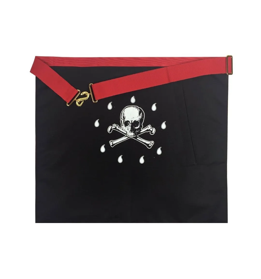 Master of Ceremonies Scottish Rite Apron - Red Moire