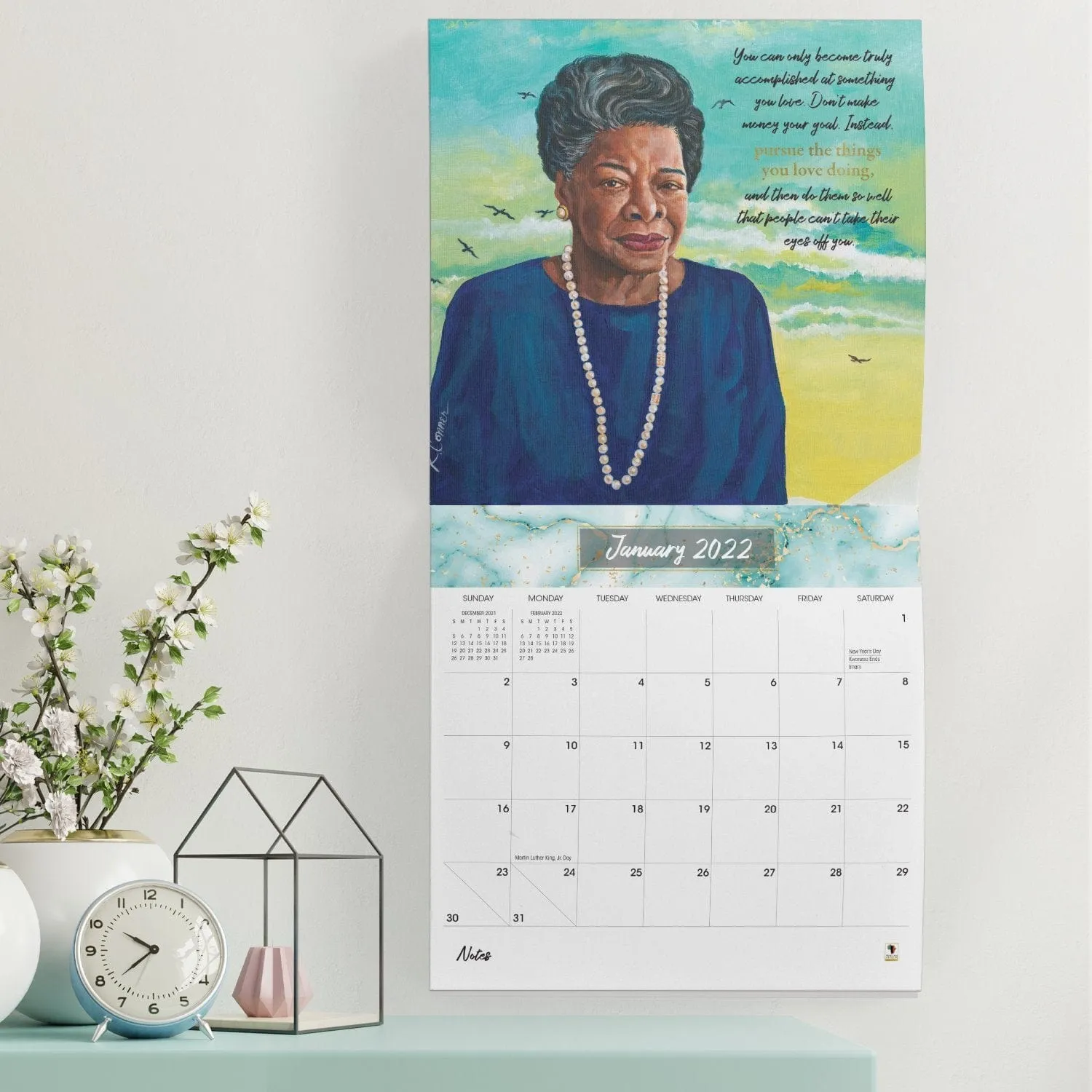 Maya Angelou: Still I Rise 2022 Wall Calendar