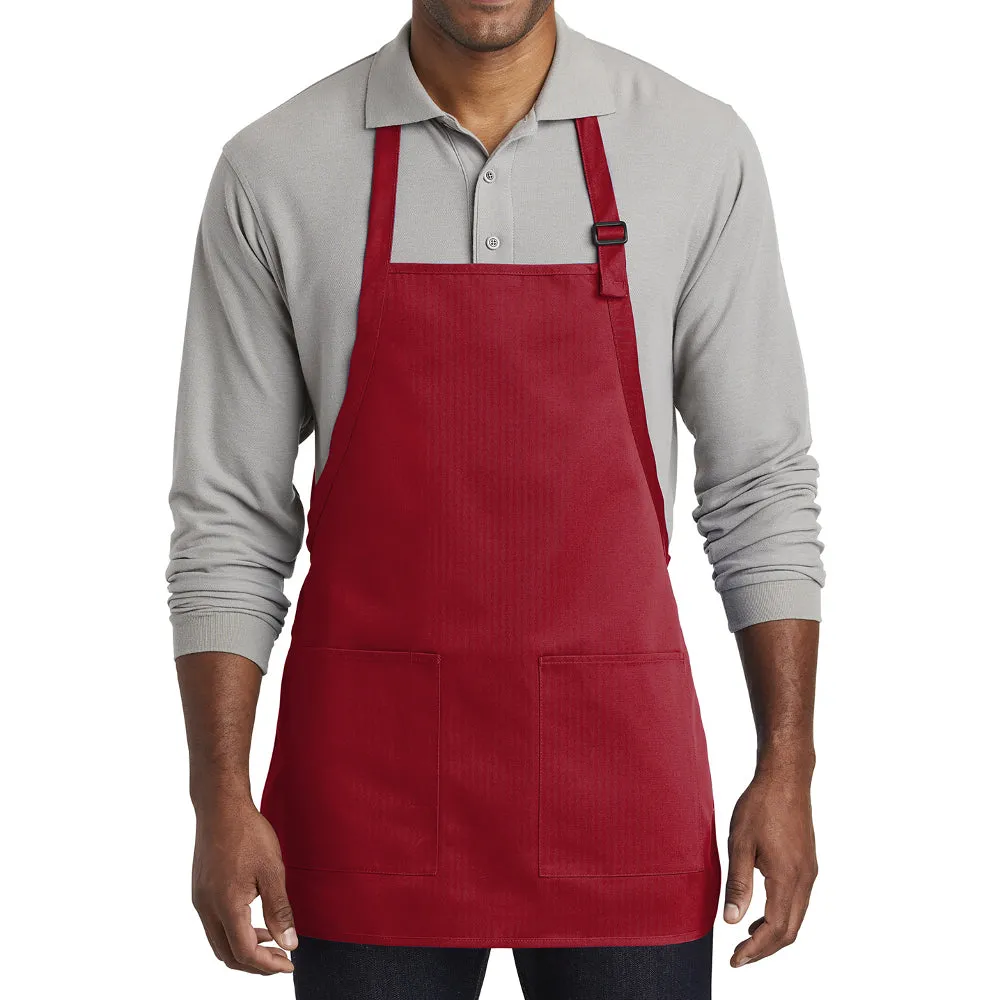 Men's Medium-Length Two-Pocket Bib Apron