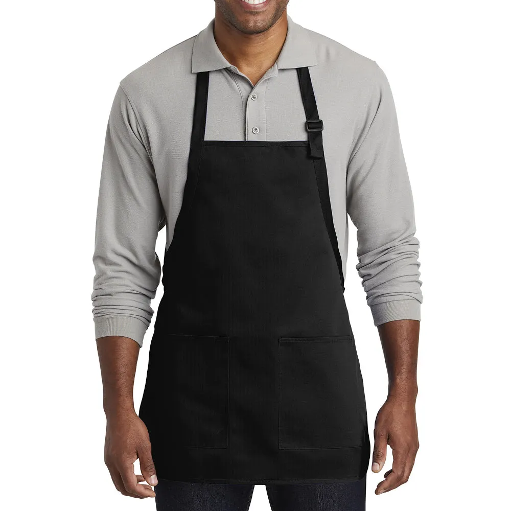 Men's Medium-Length Two-Pocket Bib Apron