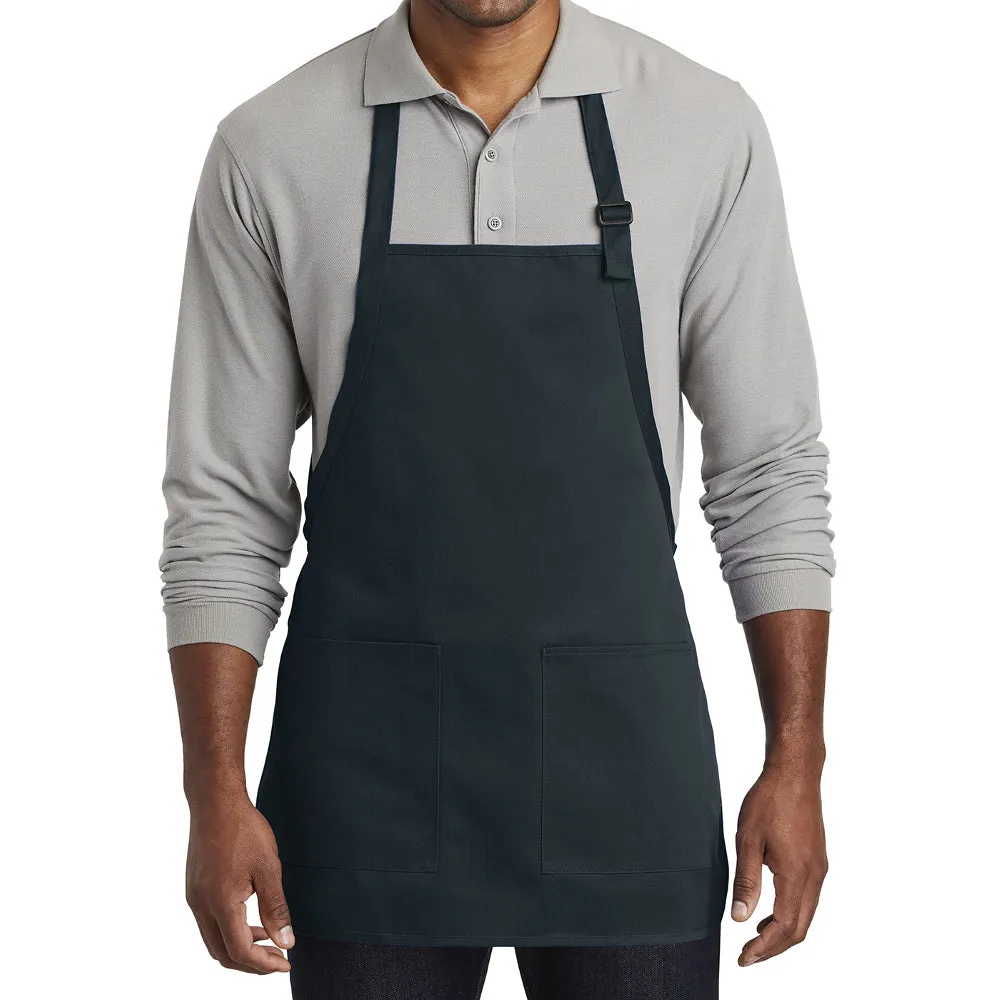 Men's Medium-Length Two-Pocket Bib Apron