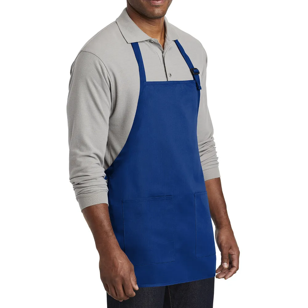 Men's Medium-Length Two-Pocket Bib Apron