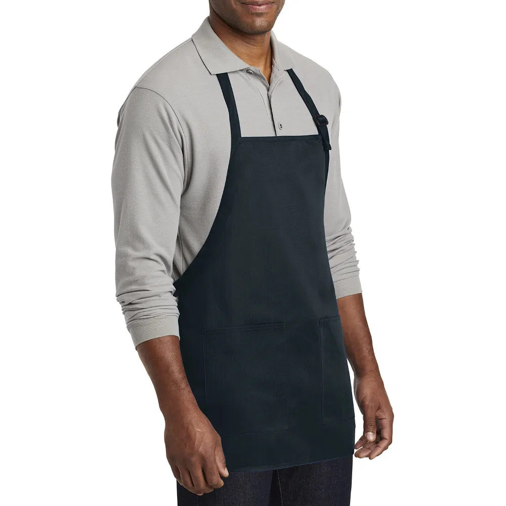 Men's Medium-Length Two-Pocket Bib Apron