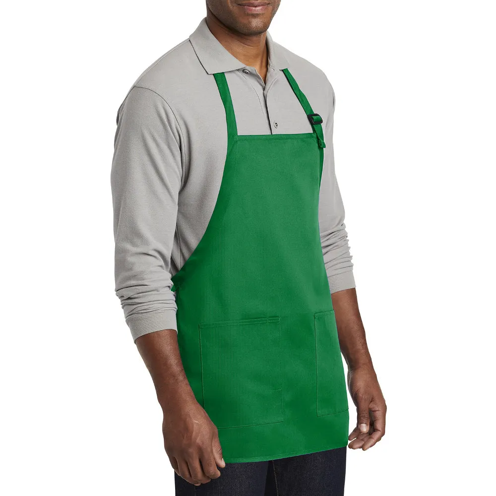 Men's Medium-Length Two-Pocket Bib Apron