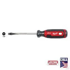 Milwaukee 1/4" Slotted 4" Cushion Grip Screwdriver MT206