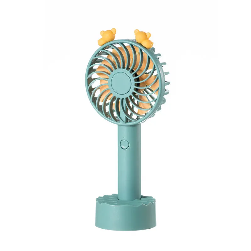 Mini Fan Hanging Neck Handheld Creative Cell Phone Stand Student Dormitory Rechargeable Small Fan