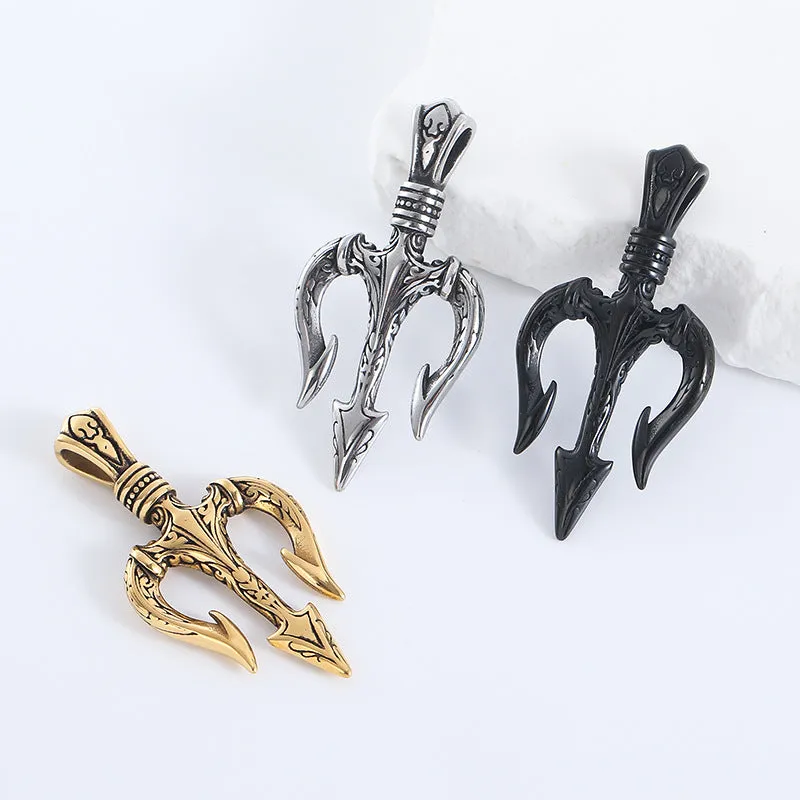 Minimalist Fan-Shape Geometric Stainless Steel Electroplating Pendants