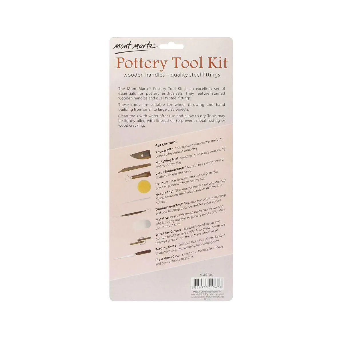 Mont Marte Pottery Tool Kit 10pcs