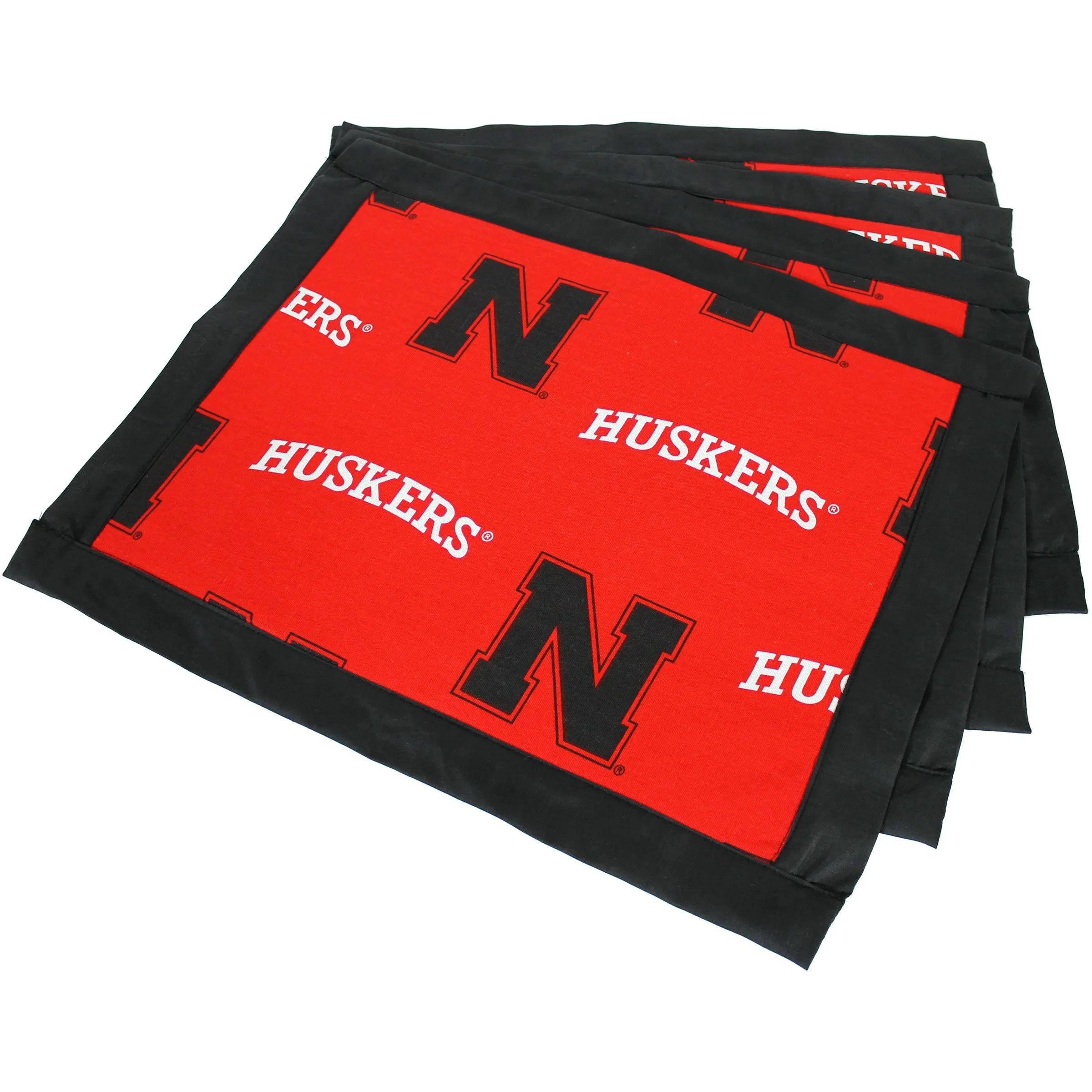 Nebraska Huskers Placemat Set, Set of 4 Cotton and Reusable Placemats