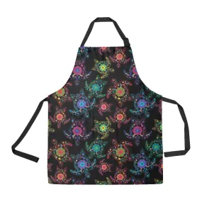 Neon Floral Turtles Apron