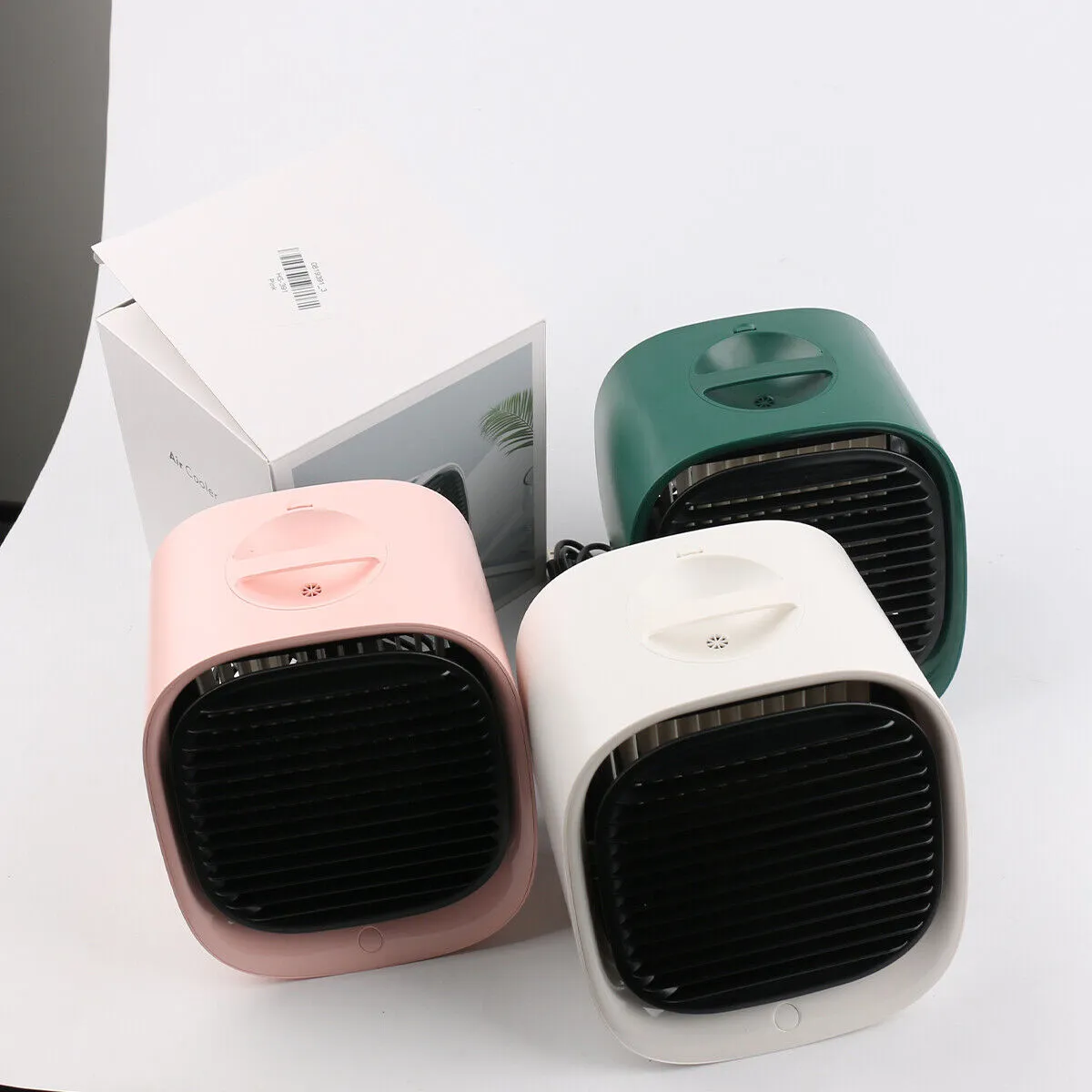 (NET)Portable Air Cooler Conditioner Usb Rechargable Humidifier Purifier Room Cooling 3 Adjustable Speeds