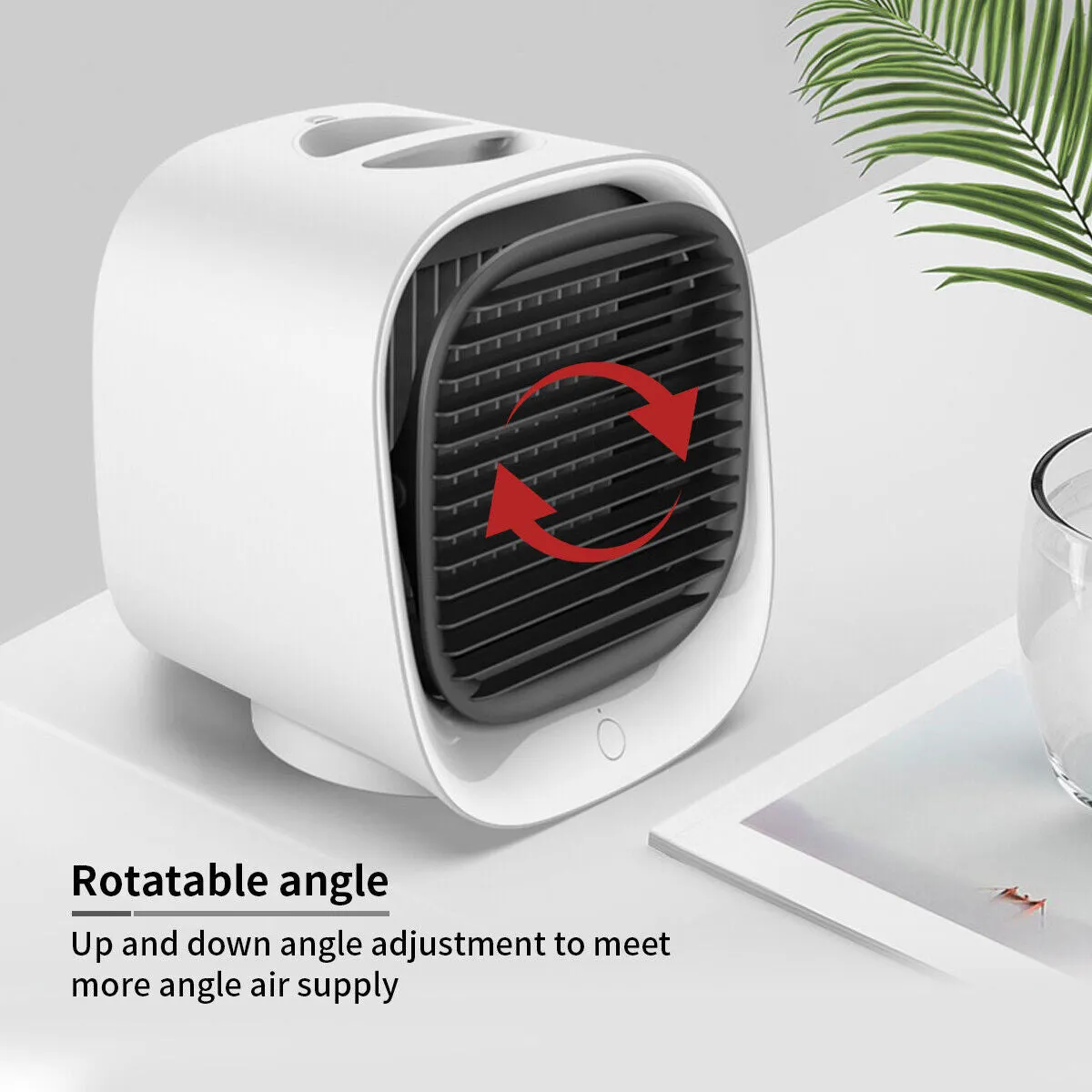 (NET)Portable Air Cooler Conditioner Usb Rechargable Humidifier Purifier Room Cooling 3 Adjustable Speeds