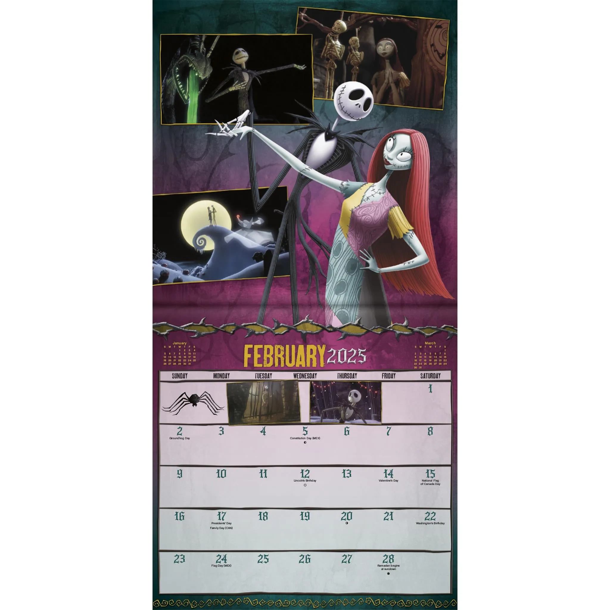 Nightmare Before Christmas Mini 2025 Calendar