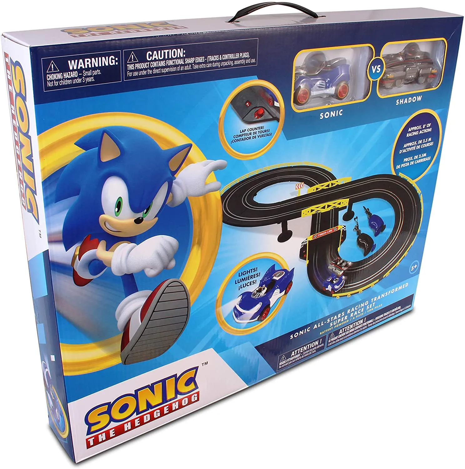 Nkok Sonic The Hedgehog Speedway Racing - All Stars Racing Transformed RC Slot Car Race Set