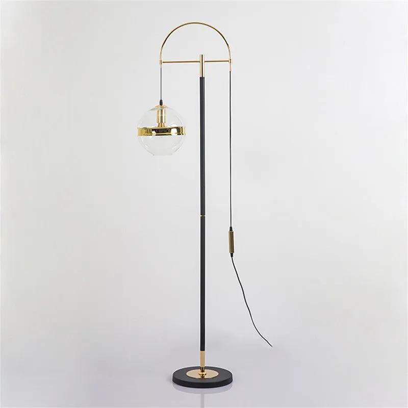 Nordic Minimalist Art Glass Hanging Ball 1-Light Standing Floor Lamp