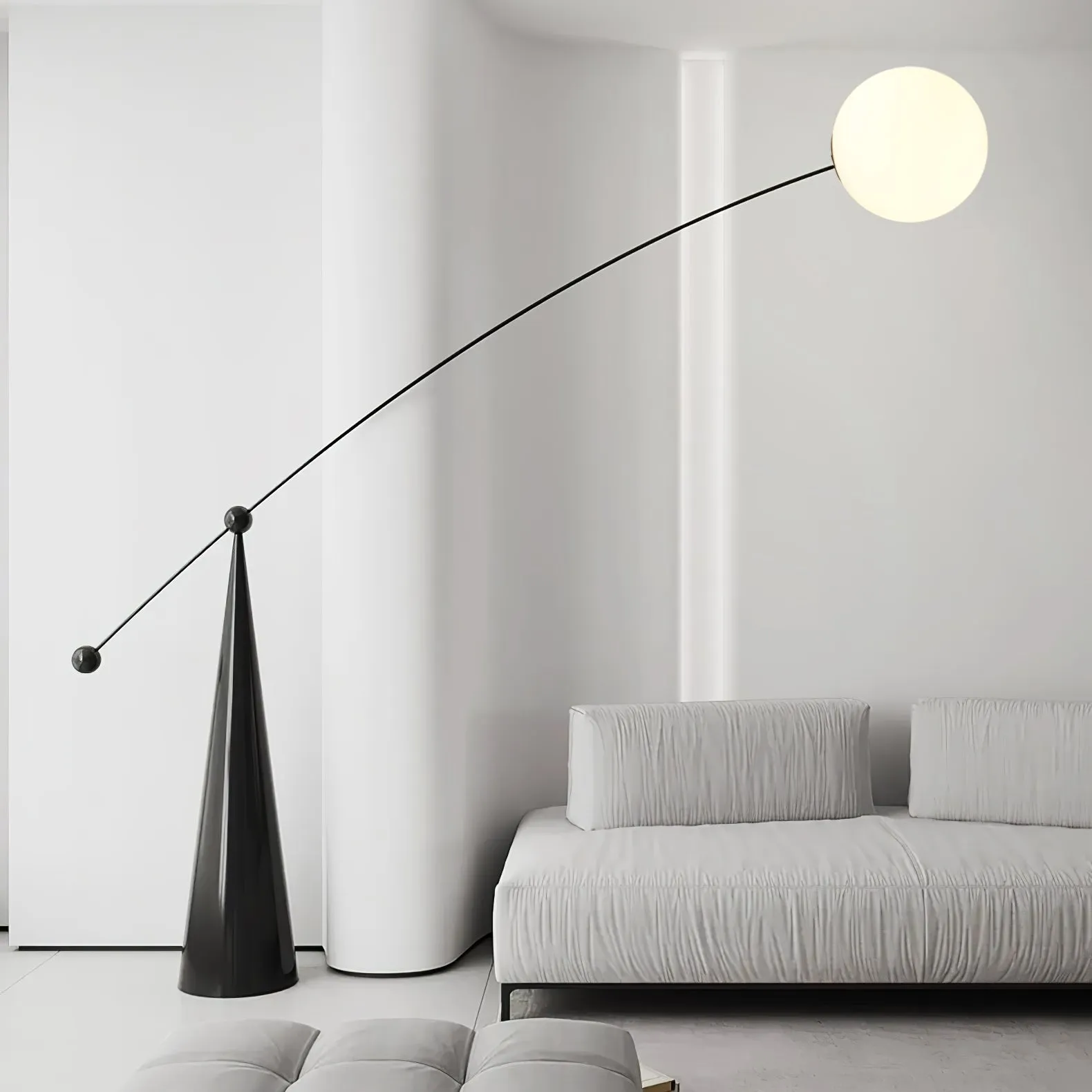 Opal Arc Floor Lamp